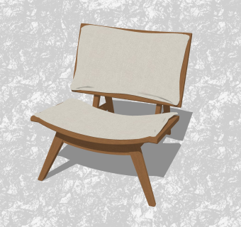 现代背靠椅草图大师模型，休闲椅su模型下载