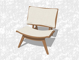 现代背靠椅草图大师模型，休闲椅su模型下载