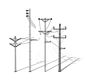 电线杆skb模型免费下载，电线杆sketchup模型