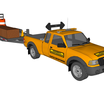 现代皮卡汽车草图大师模型，皮卡SU模型下载