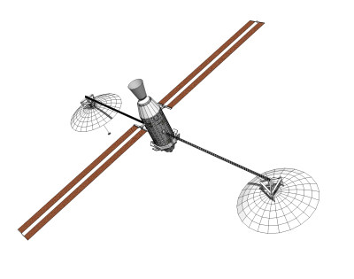 现代人造天体草图大师模型，卫星su模型下载