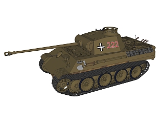 现代军用<em>坦克</em>草图大师模型，<em>坦克</em>sketchup模型下载