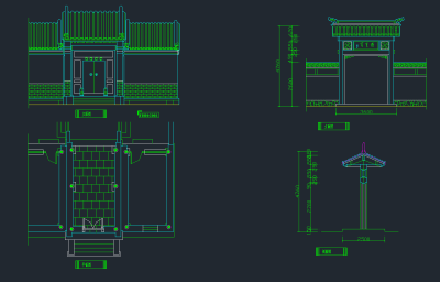 古建筑CAD设计图纸，古建筑施工图纸下载