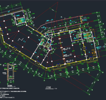 现代民航宾馆建施全套施工图，宾馆CAD施工图纸下载