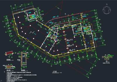 现代民航宾馆建施全套施工图，宾馆CAD施工图纸下载