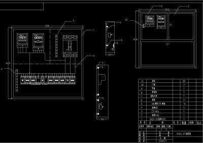 配电箱总装图及电气原理图CAD图纸