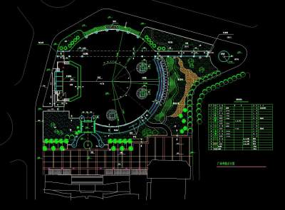广场景观种植设计方案施工图CAD图纸