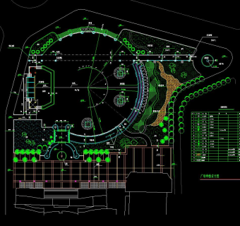 广场景观种植设计方案施工图CAD图纸
