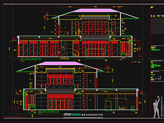 沪亭1号售楼处装修CAD施工图，售楼处CAD施工图纸下载