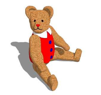 现代毛绒玩具草图大师模型，玩具su模型下载