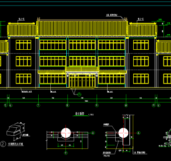 仿古建筑的建筑施工图，建筑CAD图纸下载