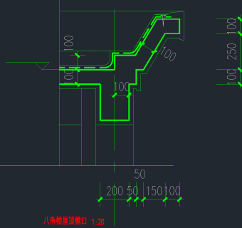 别墅檐口CAD素材，别墅檐口CAD施工图纸下载