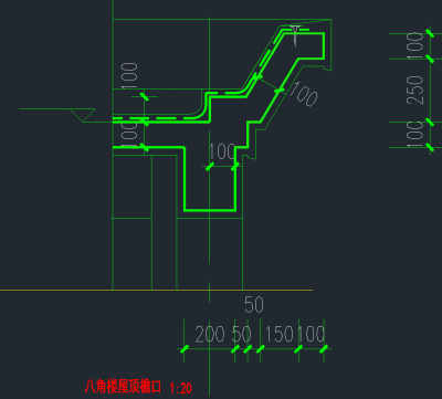 别墅檐口CAD素材，别墅檐口CAD施工图纸下载