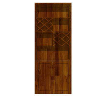 中式实木酒柜su模型，酒柜草图大师模型下载