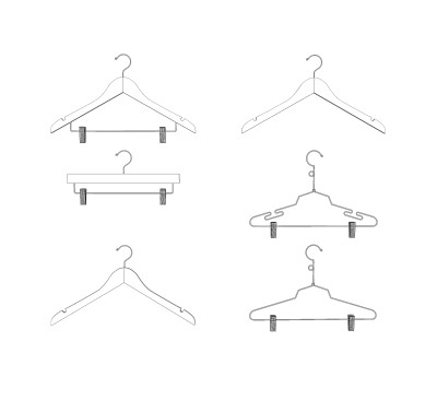 现代挂衣架草图大师模型，挂衣架sketchup模型下载