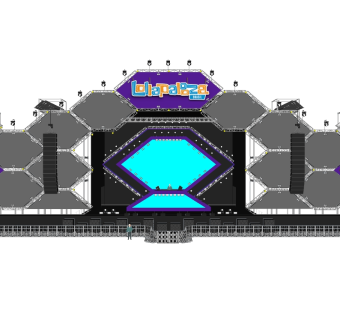 现代艺术舞台草图大师模型，舞台sketchup模型下载