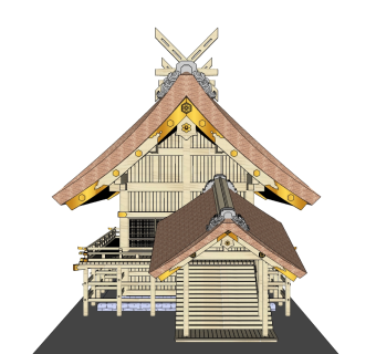 日式建筑房子草图大师模型下载、日式建筑房子su模型下载