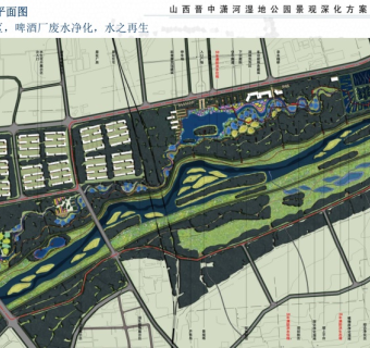 [山西]晋中公园景观设计图，景观工程设计方案