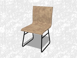 现代创意<em>小</em>座椅su模型，背靠椅草图大师模型下载