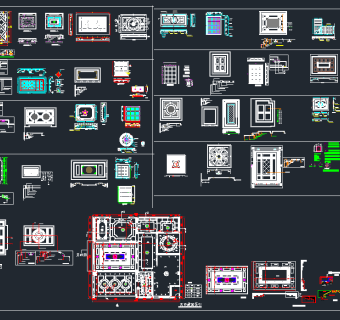 天花吊顶CAD图库，天花吊顶CAD施工图纸下载