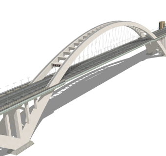 现代大桥草图大师模型，大桥sketchup模型免费下载