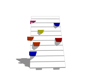 现代攀岩墙SU模型，攀岩墙SKB文件下载