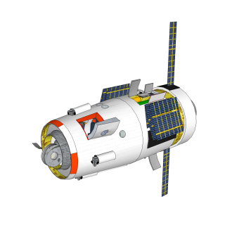 现代太空站草图大师模型，空间站su模型下载