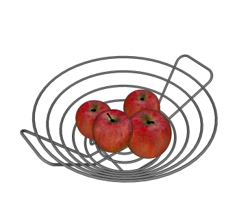 现代水果苹果草图大师模型，食品sketchup模型下载