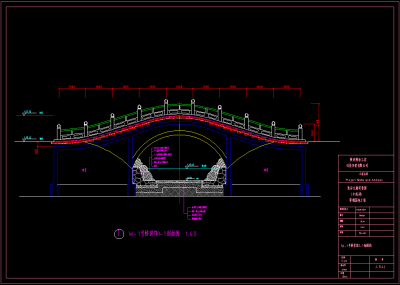 大唐芙蓉园景观桥cad图纸，景观桥cad施工图下载