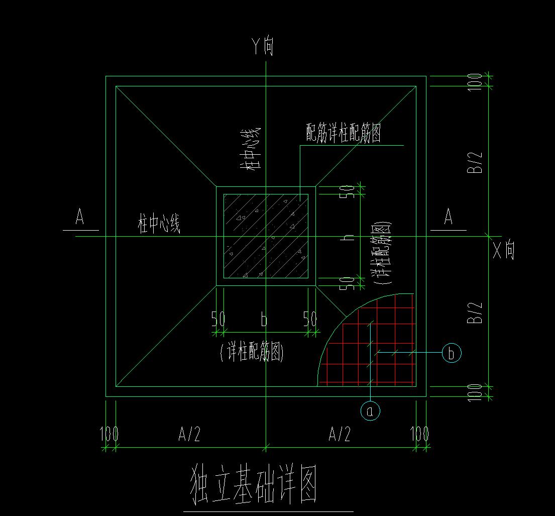 坡形独立基础标注图片