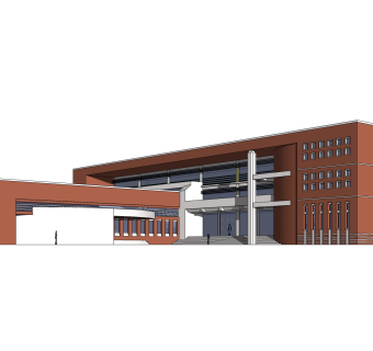 现代办公楼草图大师模型，办公楼sketchup模型免费下载