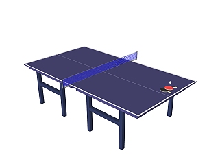 现代乒乓球台草图大师模型，乒乓球台su模型下载