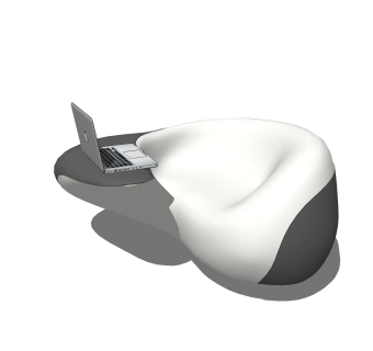 现代单人沙发草图大师模型，单人沙发skb文件下载