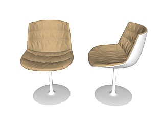 现代布艺吧椅sketchup模型，椅子草图大师模型下载