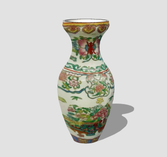  现代陶瓷器皿草图大师模型，陶瓷器皿sketchup模型下载