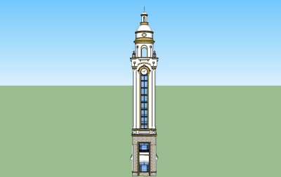 欧式景观塔草图大师模型，景观塔sketchup模型skp文件分享