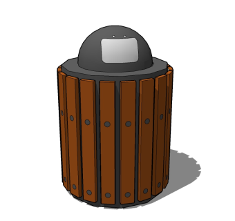 垃圾桶草图大师模型，垃圾桶sketchup模型下载