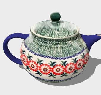  现代陶瓷器皿草图大师模型，陶瓷器皿sketchup模型下载