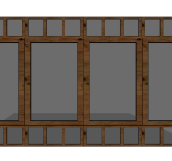 古代窗SU模型下载，窗户skb模型分享