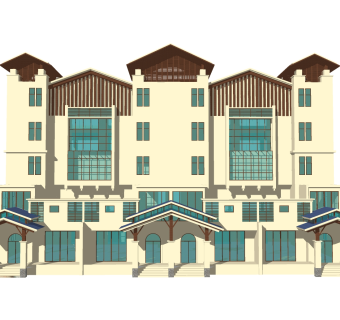 欧式新古典别墅草图大师模型，新古典别墅sketchup模型免费下载