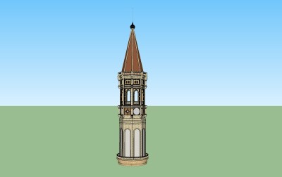 英式景观塔草图大师模型，景观塔sketchup模型SKP模型下载