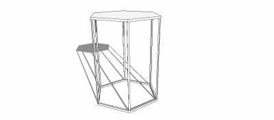 现代简约边几草图大师模型，边几sketchup模型