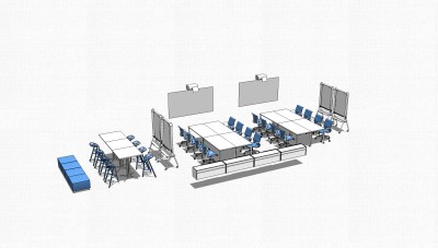 会议台草图大师模型，会议台skp模型，会议台su素材下载