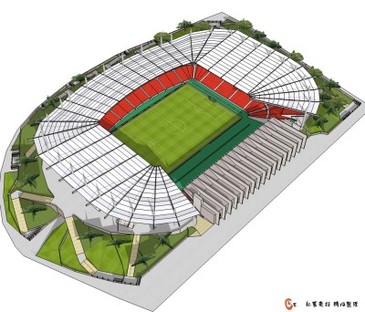 体育馆草图大师模型，体育馆SU模型下载