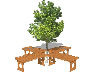 现代<em>树池</em>座椅草图大师模型，<em>树池</em>座椅sketchup模型下载