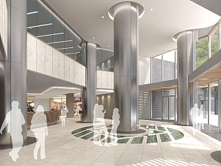商场内装大堂公区电梯厅走廊施工图CAD图纸，商场cad设计图纸下载