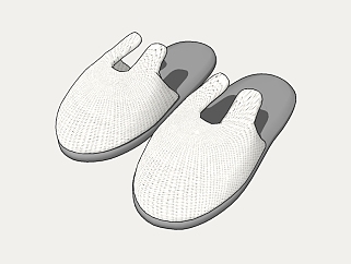 现代拖鞋SU模型下载，<em>鞋子</em>草图大师模型