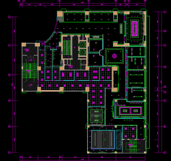 建行管理中心办公楼CAD施工图，办公楼CAD建筑图纸下载