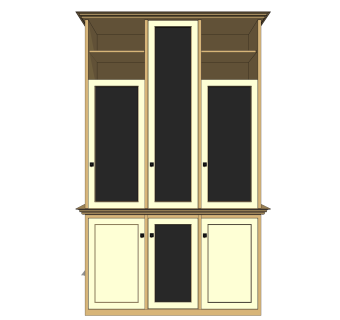 现代实木酒柜sketchup模型，酒柜草图大师模型下载