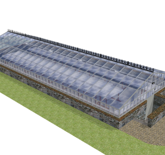 现代温室大棚草图大师模型，温室大棚sketchup模型免费下载